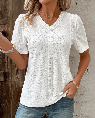 Ensfarget topp med bobleermer