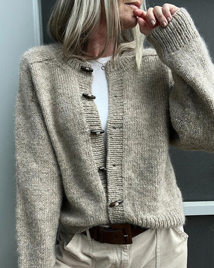 Enspent ensfarget casual cardigan