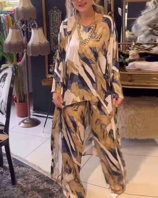 Elegant todelt sett med uregelmessig tryk