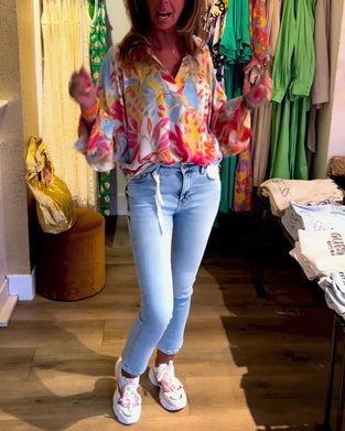 Langermet topp med jakkeslag