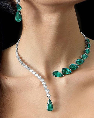 Halskjede med Luksus Smaragd