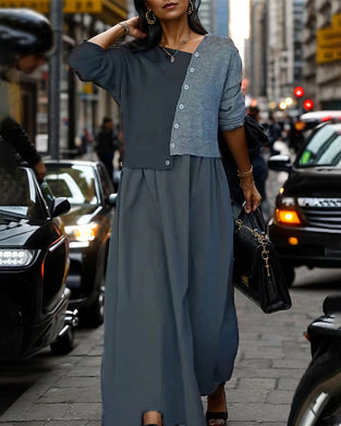 Midi-genserkjole for kvinner