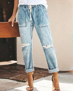 Elastisk bukse med rett ben