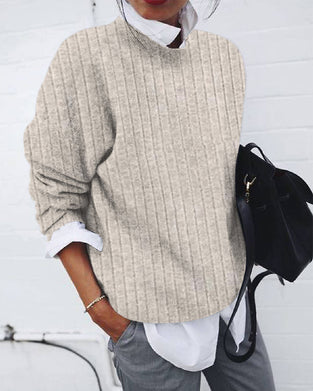 Ensfarget casual lange ermede topper