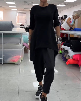 Genser mellomlang med rund hals