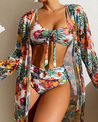 Blomstertrykk Bikinier og Cover Up