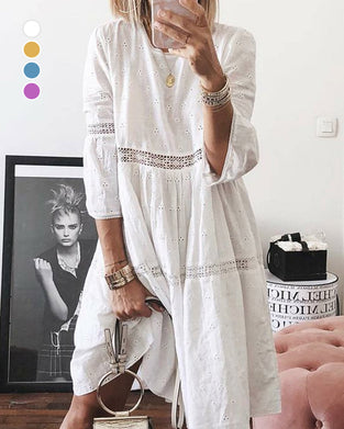 Ensfarget patchworkkjole