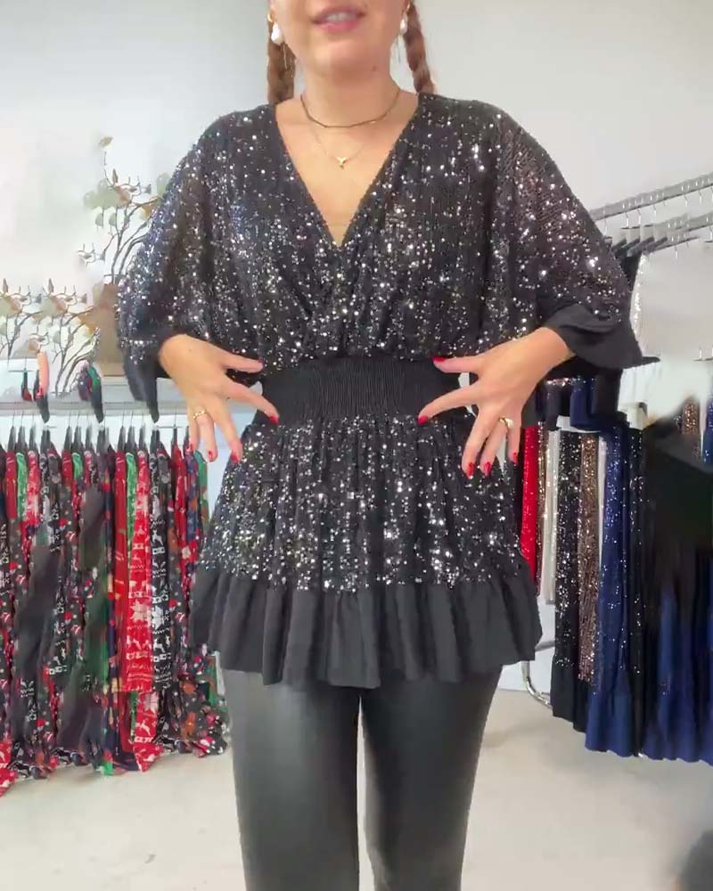 V-hals mote slim fit bluse