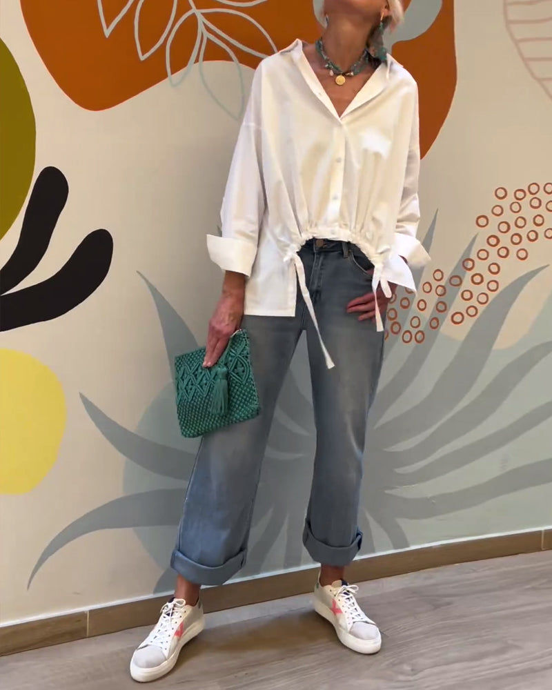 Pendle topp i ensfarget jakkeslag