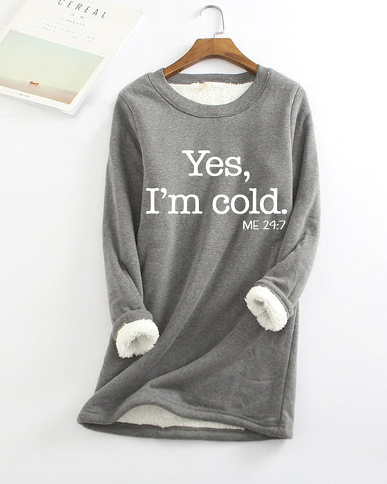 Sweatshirt med engelsk trykt genser