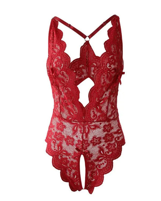 Sexy pyjamas med blonder uten skritt