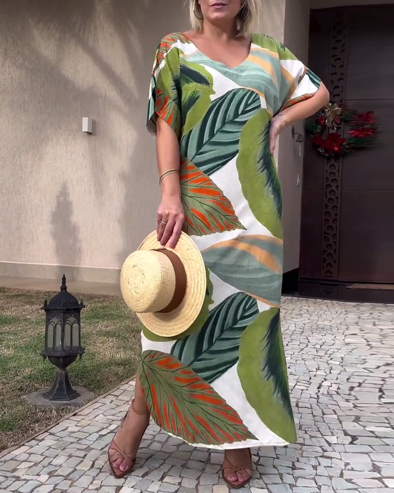 Uformell kjole med korte ermer