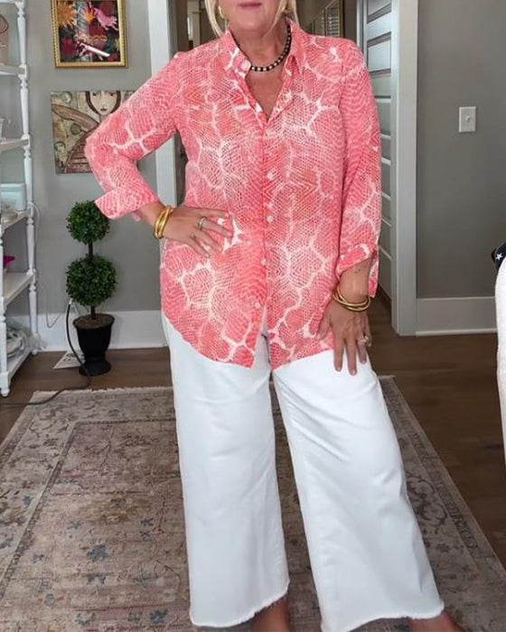 Blus Med Knappet Og Strukturert Egenskaper