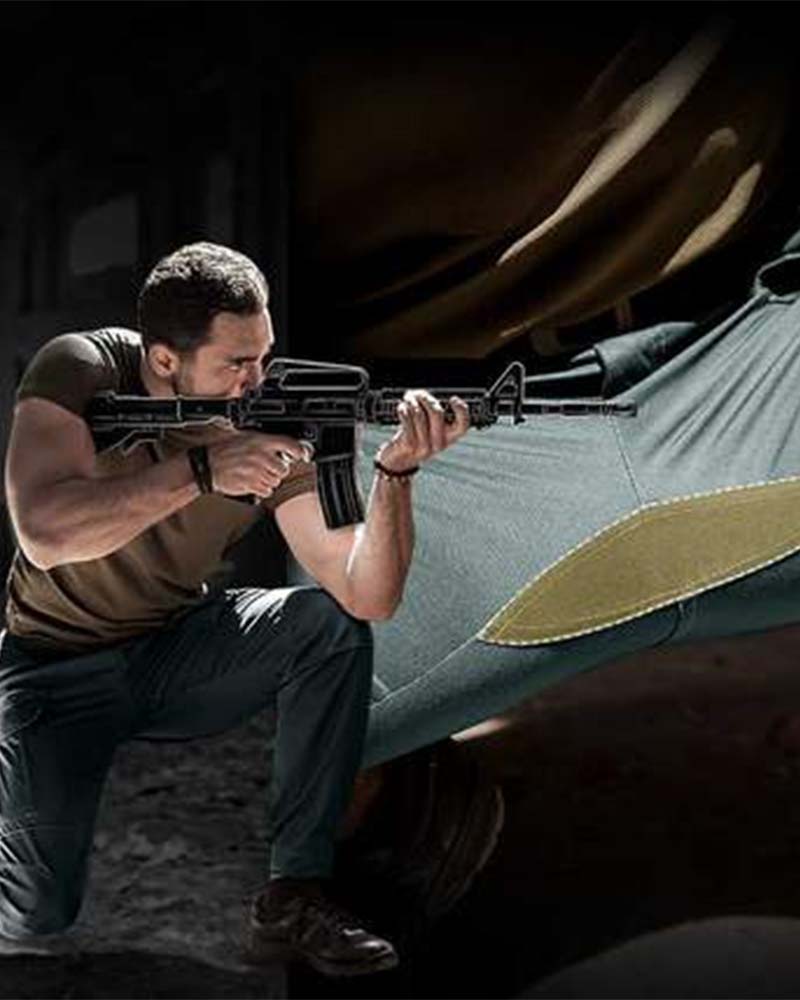 Ensfarget utendørs turbukse