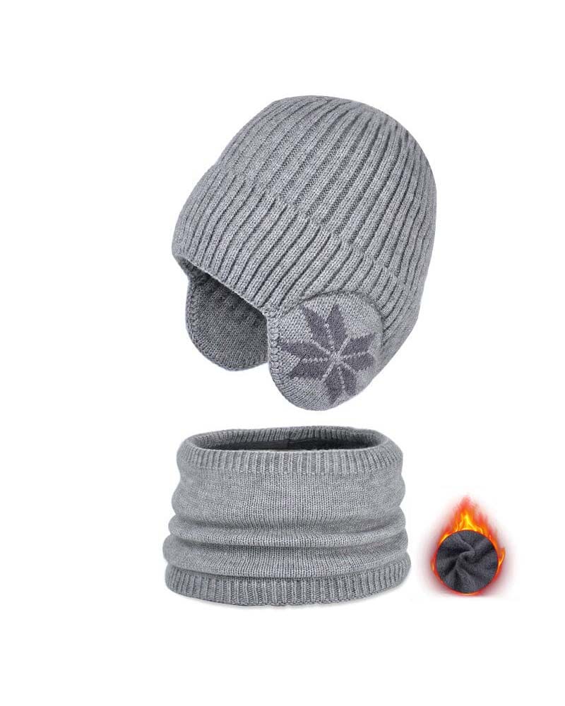 Vinter lue skjerf sett varm strikket lue