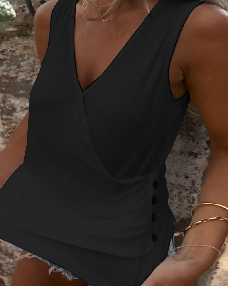 Anvendelig Væst Med Knapper Og Uten Ærmer