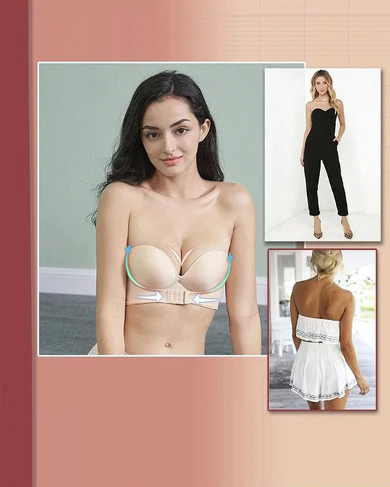 Stroppeløs BH med spenne foran