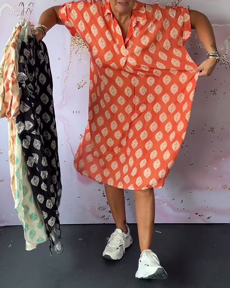 Jakkeslag kortermet løs kjole