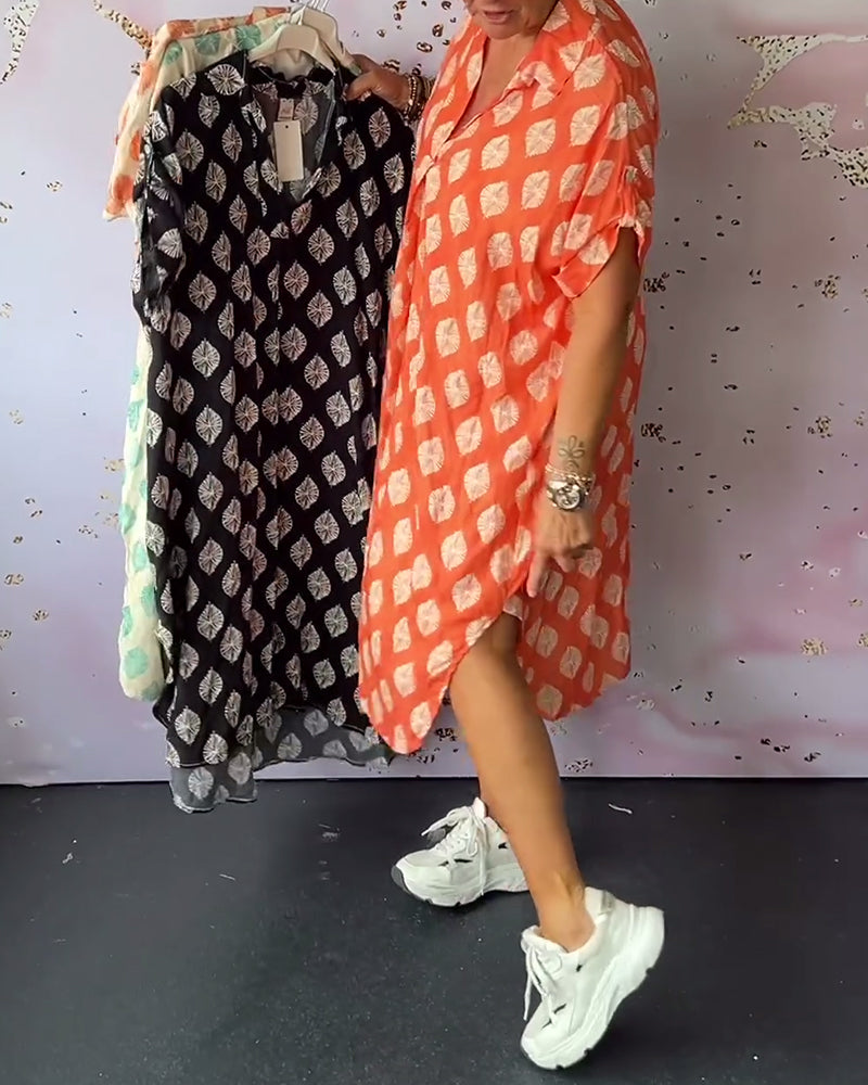 Jakkeslag kortermet løs kjole