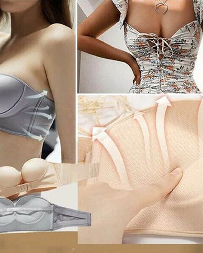 Stroppeløs BH med spenne foran