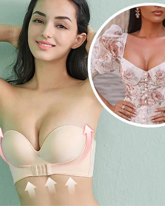 Stroppeløs BH med spenne foran