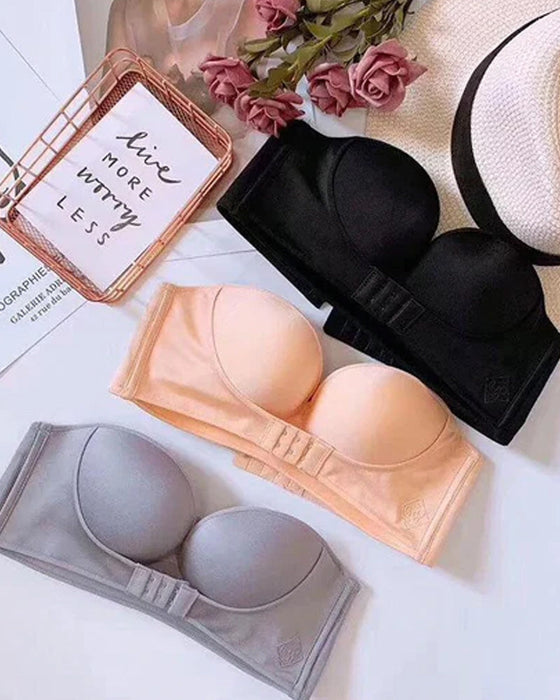 Stroppeløs BH med spenne foran