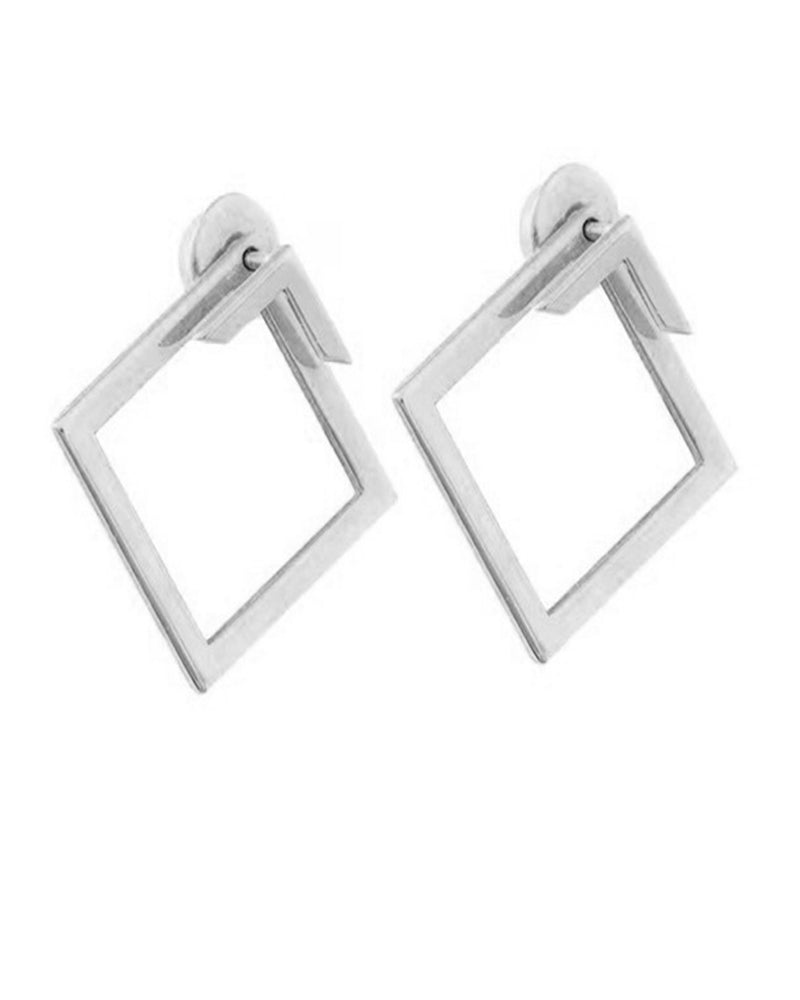 Enkle diamantformede elegante øredobber