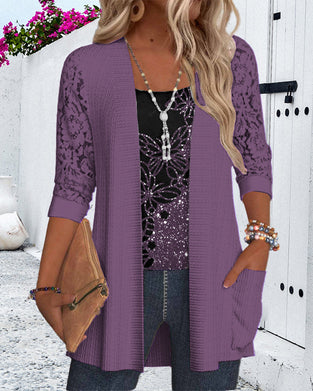 Uformell lappetopp med sommerfuglblonder