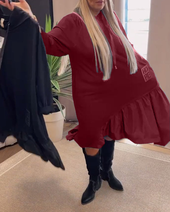 Langermet panel løs hettekjole