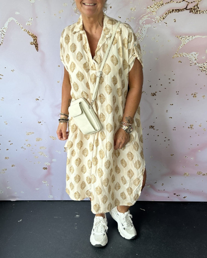 Jakkeslag kortermet løs kjole