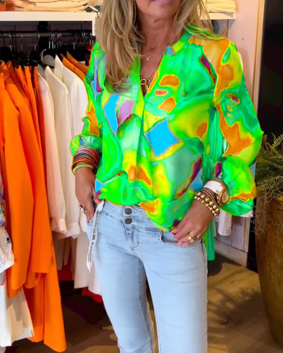 Skjorter med lange ermer og fargerik casual stil