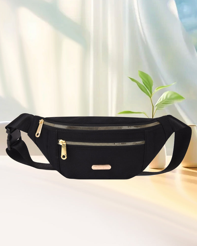 Enkel ensfarget skulderveske foran