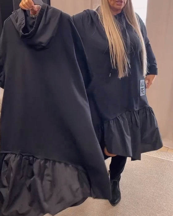 Langermet panel løs hettekjole