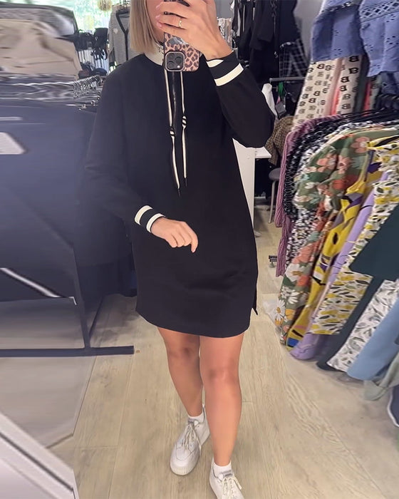 Uformell kjole med lange ermer med stående krage