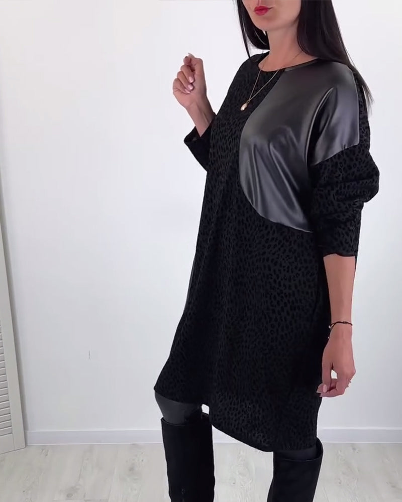 Elegant kjole med rund hals