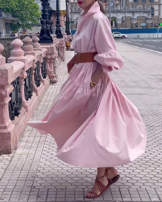 Helskjørt kjole i ensfarget jakkeslag