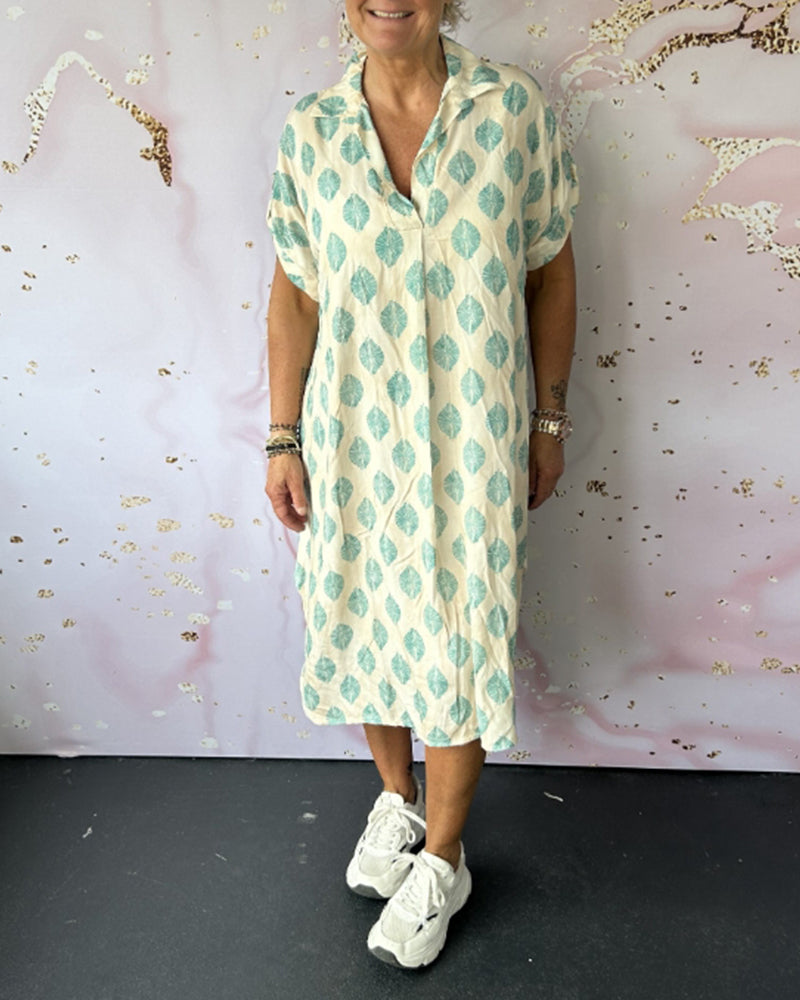 Jakkeslag kortermet løs kjole