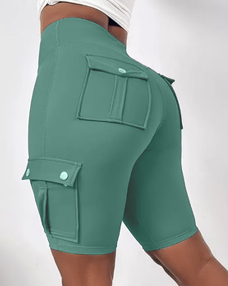 Shorts med høy midje og lommer