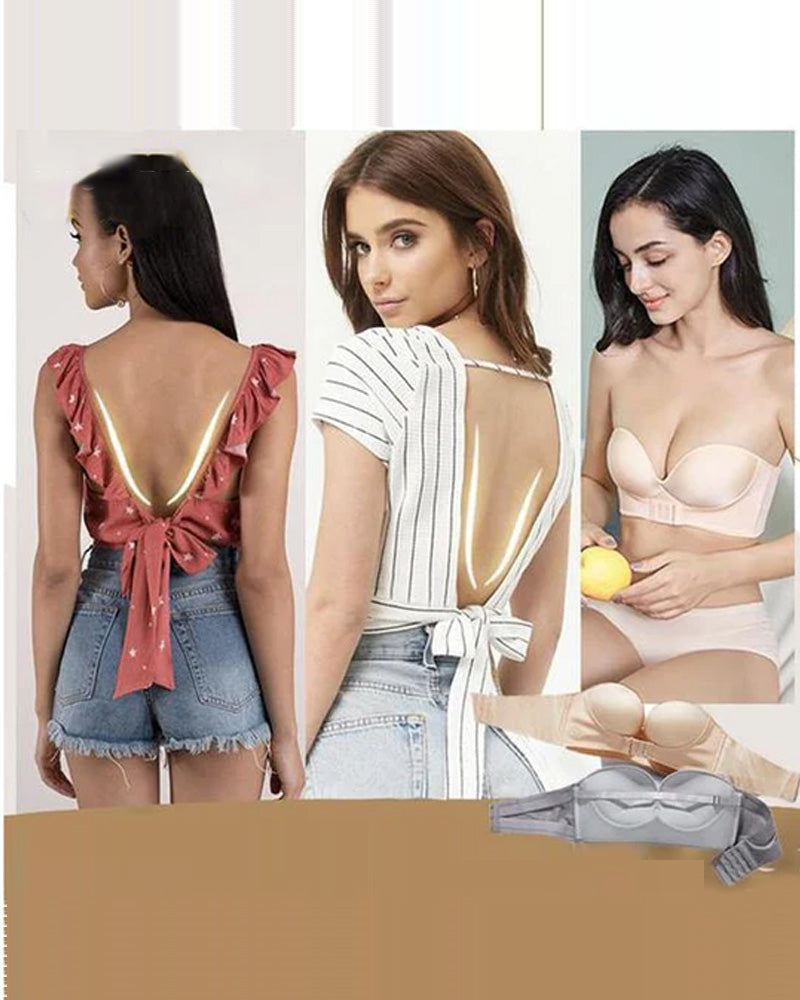 Stroppeløs BH med spenne foran