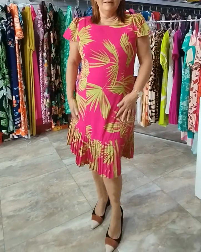 Kortermet plissert uformell kjole