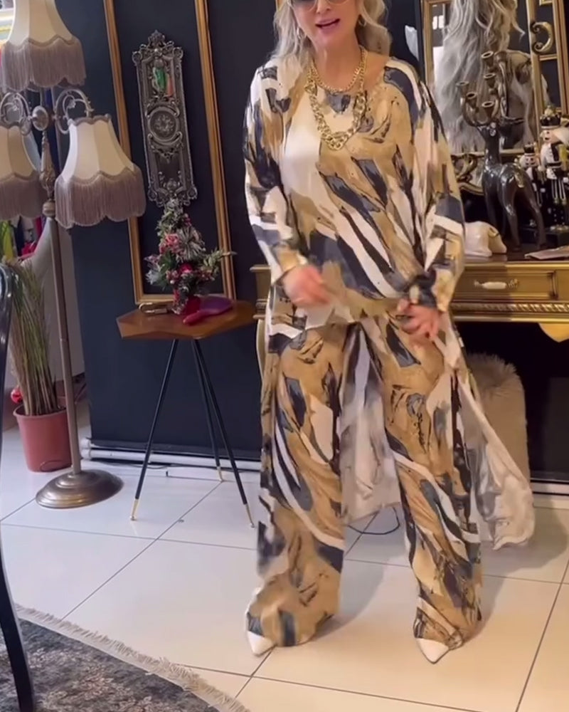 Elegant todelt sett med uregelmessig tryk