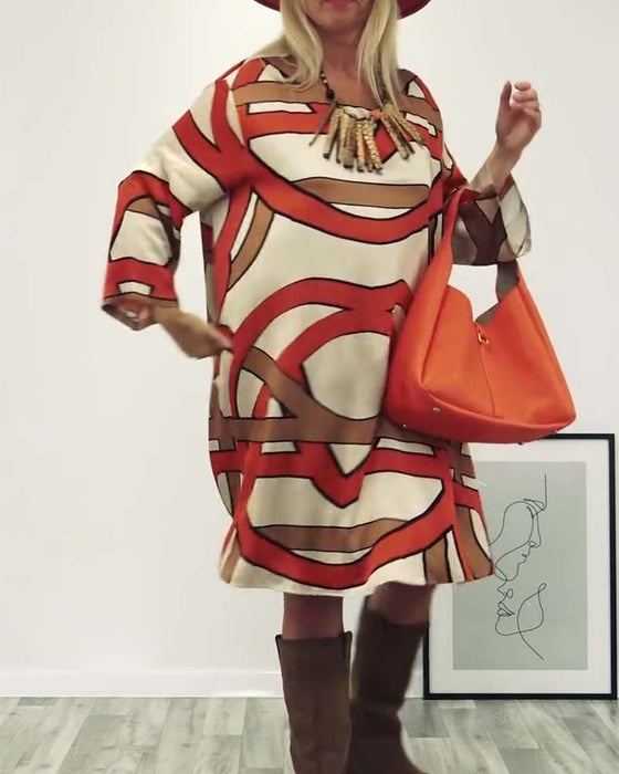 Kjole med rund hals design