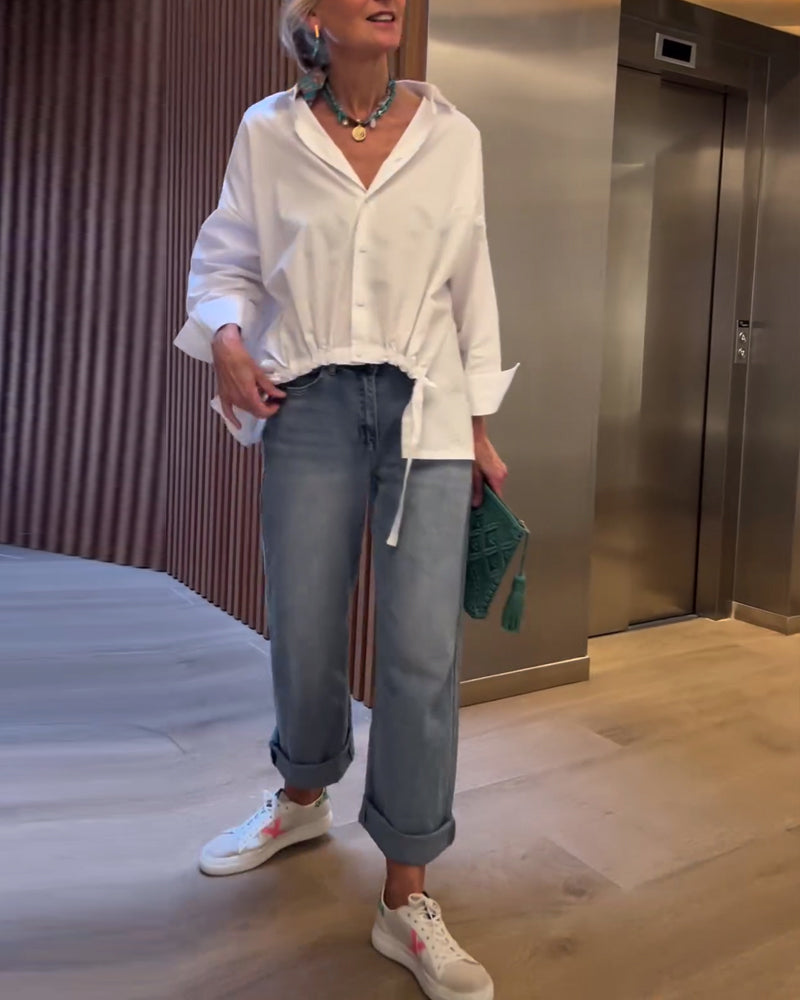 Pendle topp i ensfarget jakkeslag