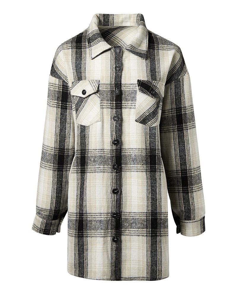 Uformell skjorte med rutete trykk