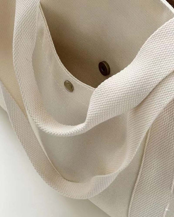 Stor kapasitet lerretsveske med doble håndtak