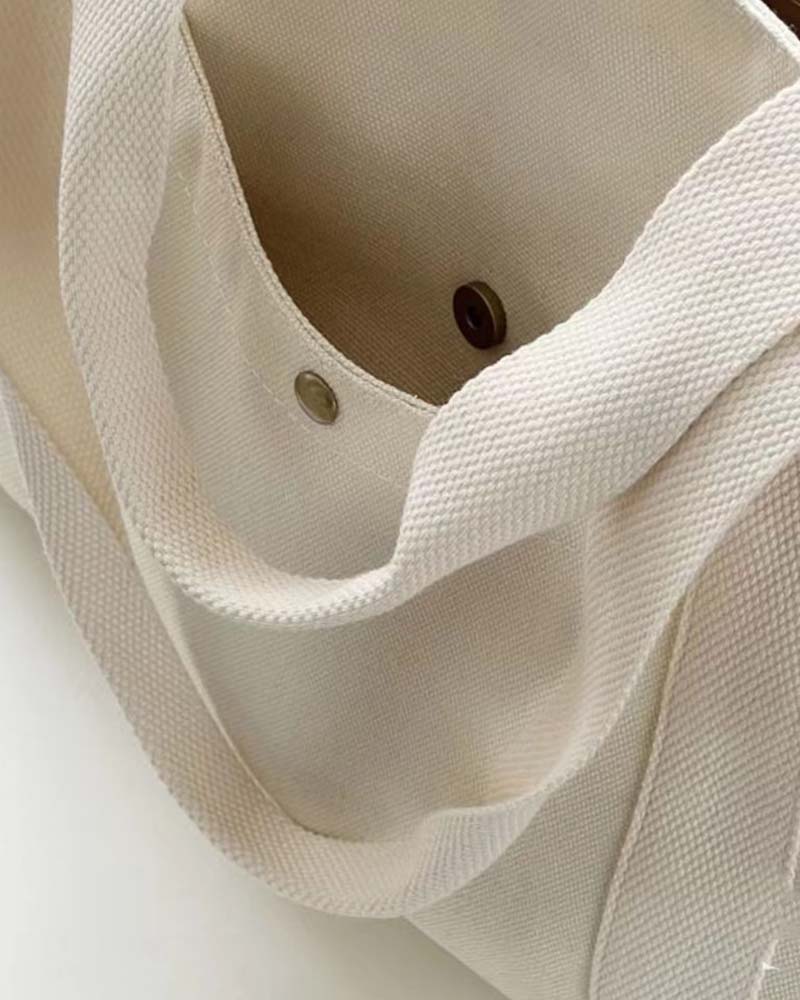 Stor kapasitet lerretsveske med doble håndtak