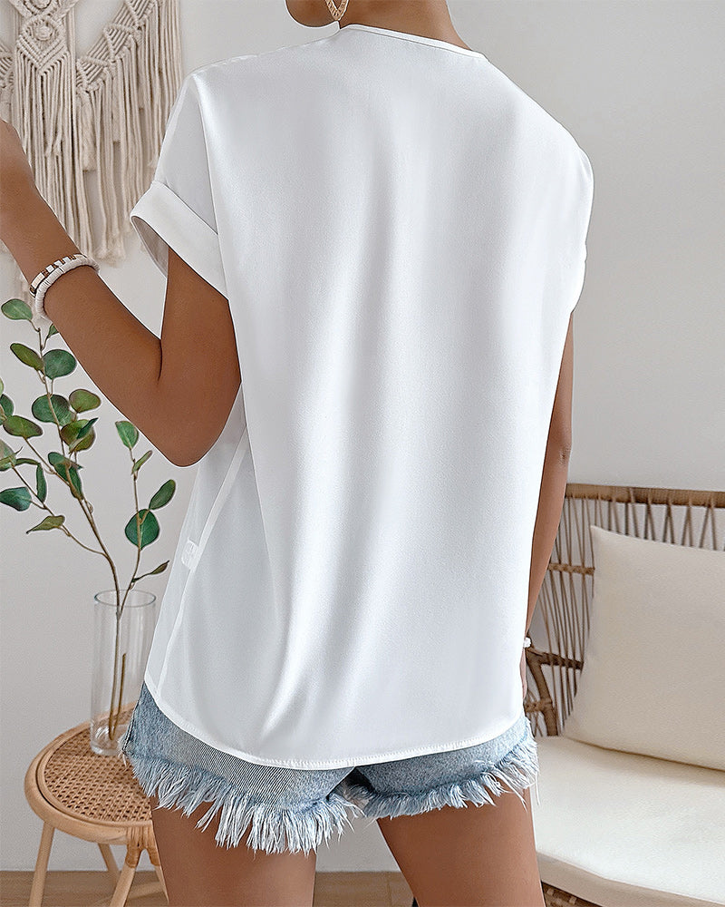 Bluse Med Elegante Flaggermusermer