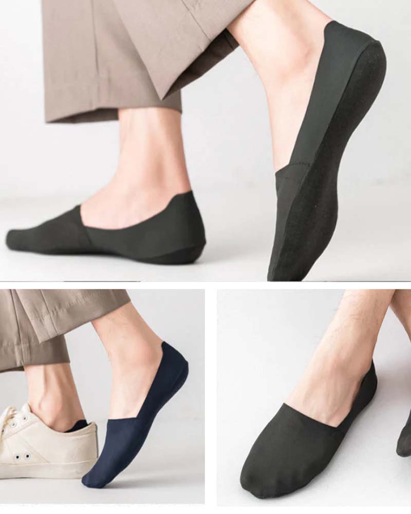 Anti-skli usynlige sokker i bomull