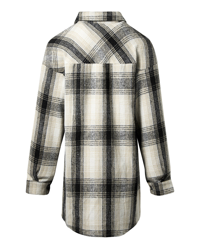 Uformell skjorte med rutete trykk