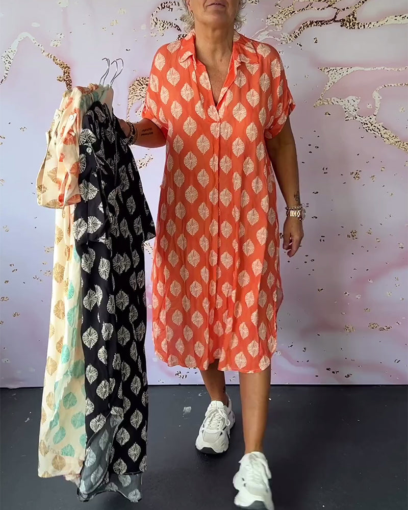 Jakkeslag kortermet løs kjole